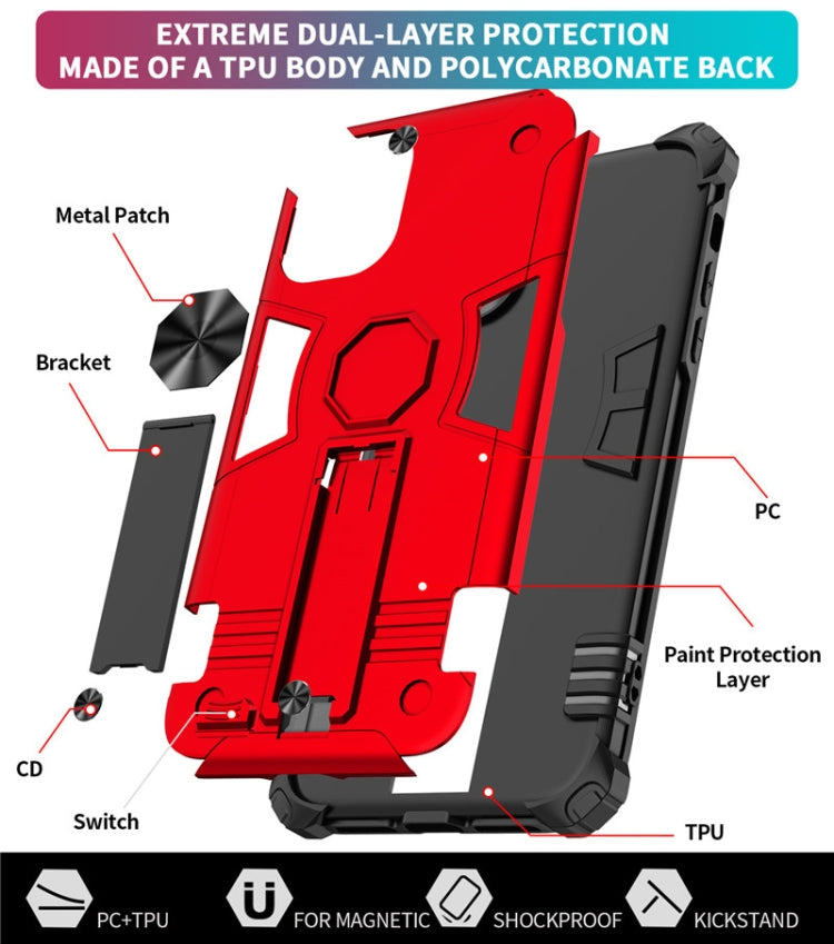 For iPhone 11 Pro Max Shockproof TPU + PC Protective Case with Invisible Holder