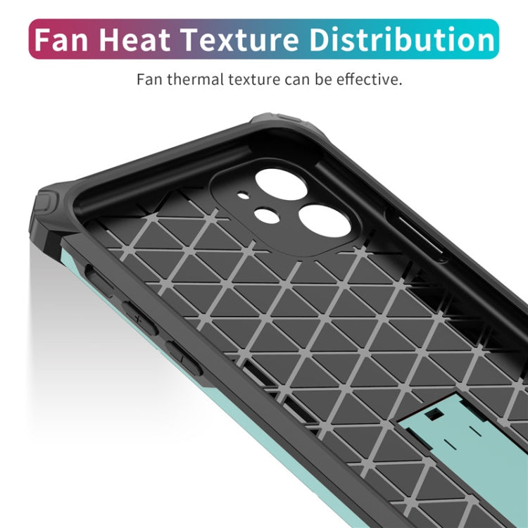 For iPhone 11 Pro Max Shockproof TPU + PC Protective Case with Invisible Holder