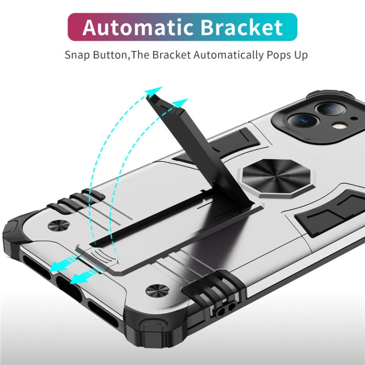 For iPhone 11 Pro Max Shockproof TPU + PC Protective Case with Invisible Holder