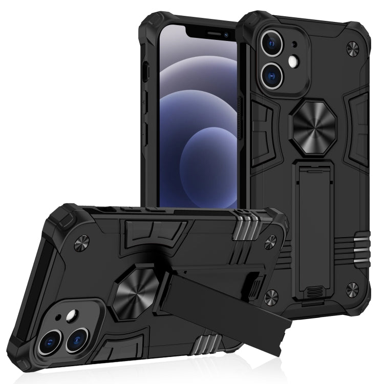 For iPhone 12 mini Shockproof TPU + PC Protective Case with Invisible Holder