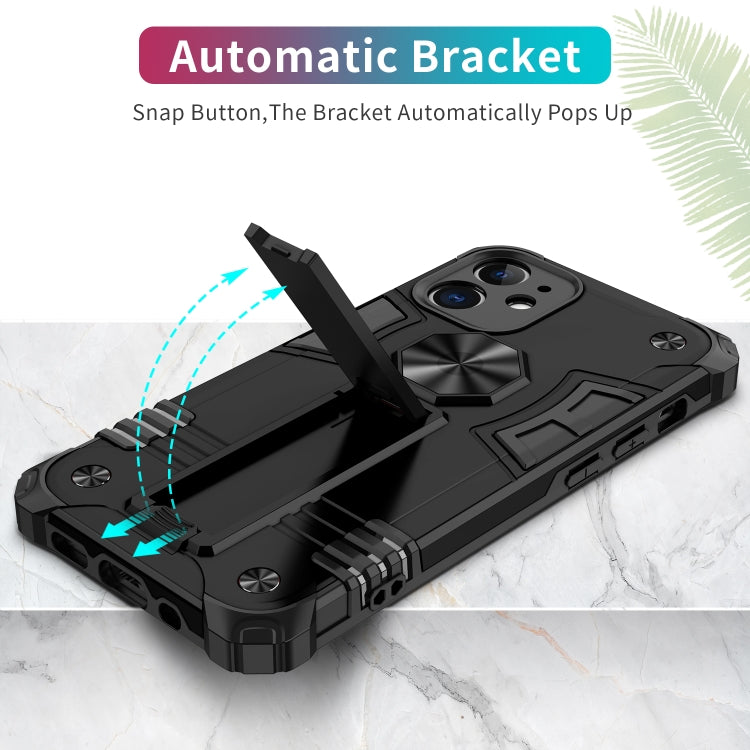 For iPhone 12 mini Shockproof TPU + PC Protective Case with Invisible Holder
