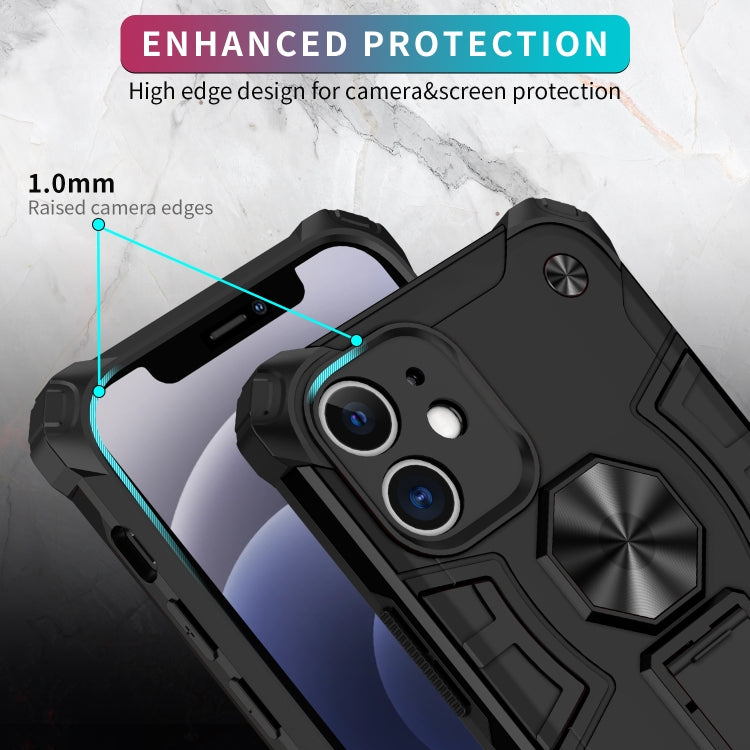 For iPhone 12 mini Shockproof TPU + PC Protective Case with Invisible Holder
