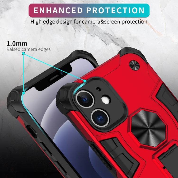 For iPhone 12 mini Shockproof TPU + PC Protective Case with Invisible Holder