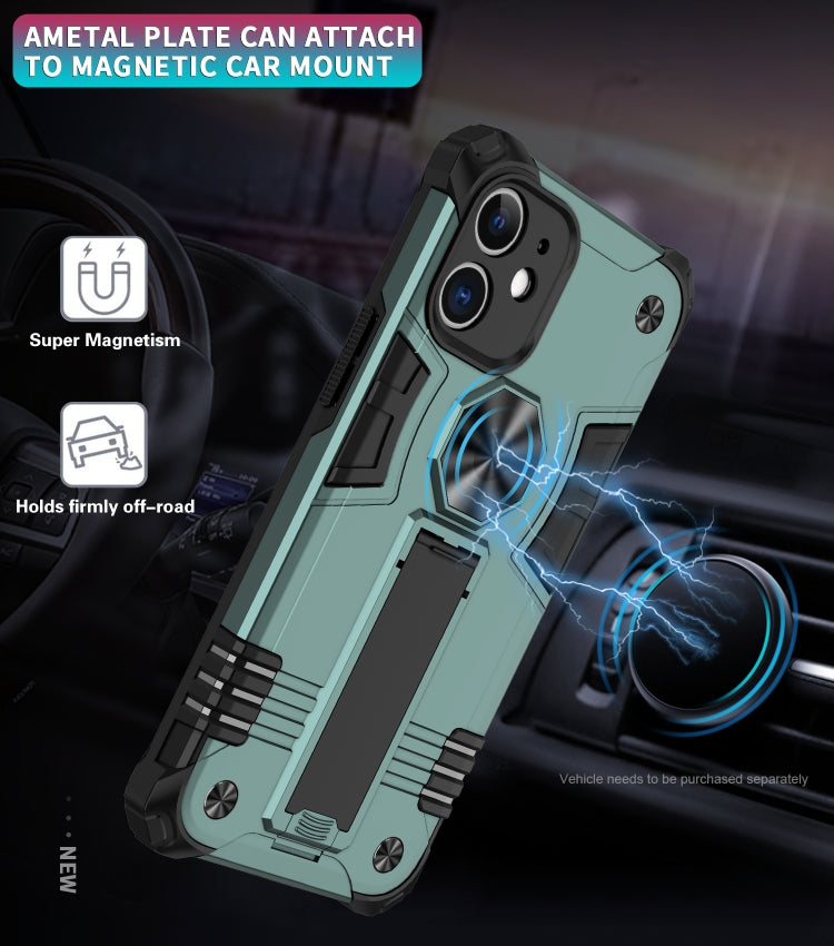 For iPhone 12 mini Shockproof TPU + PC Protective Case with Invisible Holder