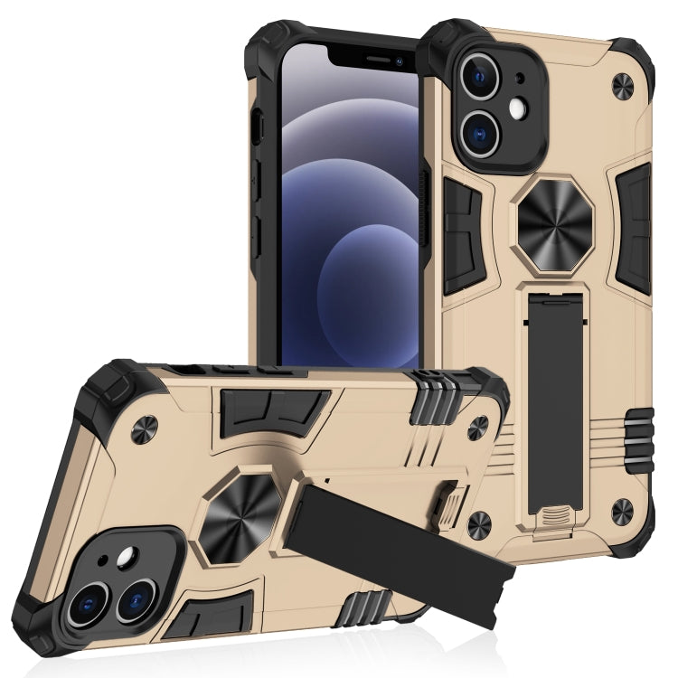 For iPhone 12 mini Shockproof TPU + PC Protective Case with Invisible Holder