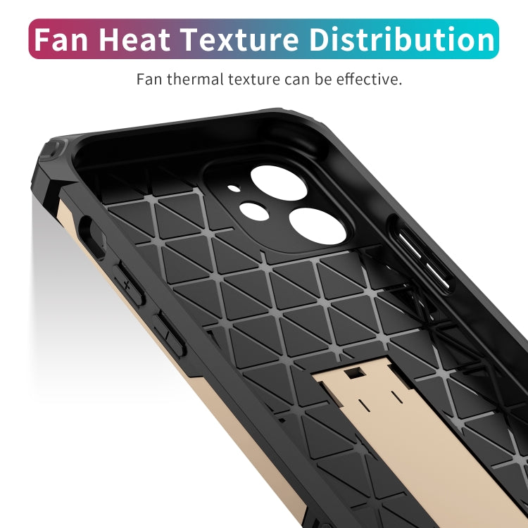 For iPhone 12 mini Shockproof TPU + PC Protective Case with Invisible Holder