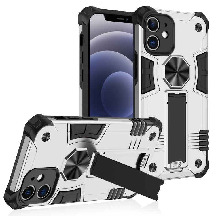 For iPhone 12 mini Shockproof TPU + PC Protective Case with Invisible Holder
