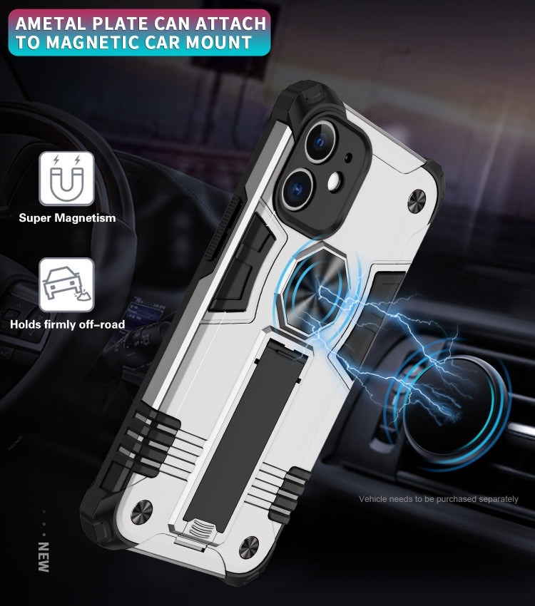 For iPhone 12 mini Shockproof TPU + PC Protective Case with Invisible Holder