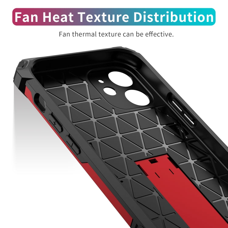 For iPhone 12 Shockproof TPU + PC Protective Case with Invisible Holder