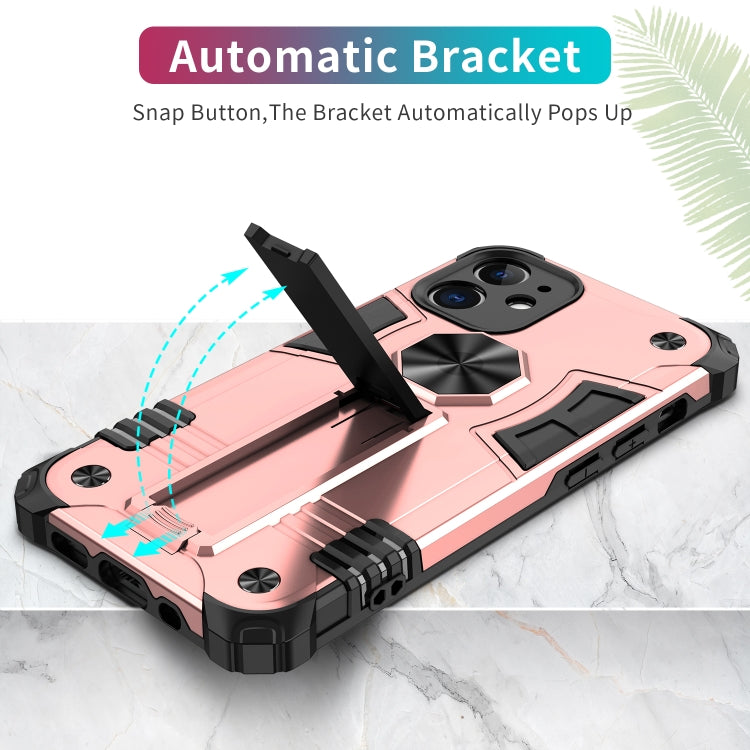 For iPhone 12 Shockproof TPU + PC Protective Case with Invisible Holder
