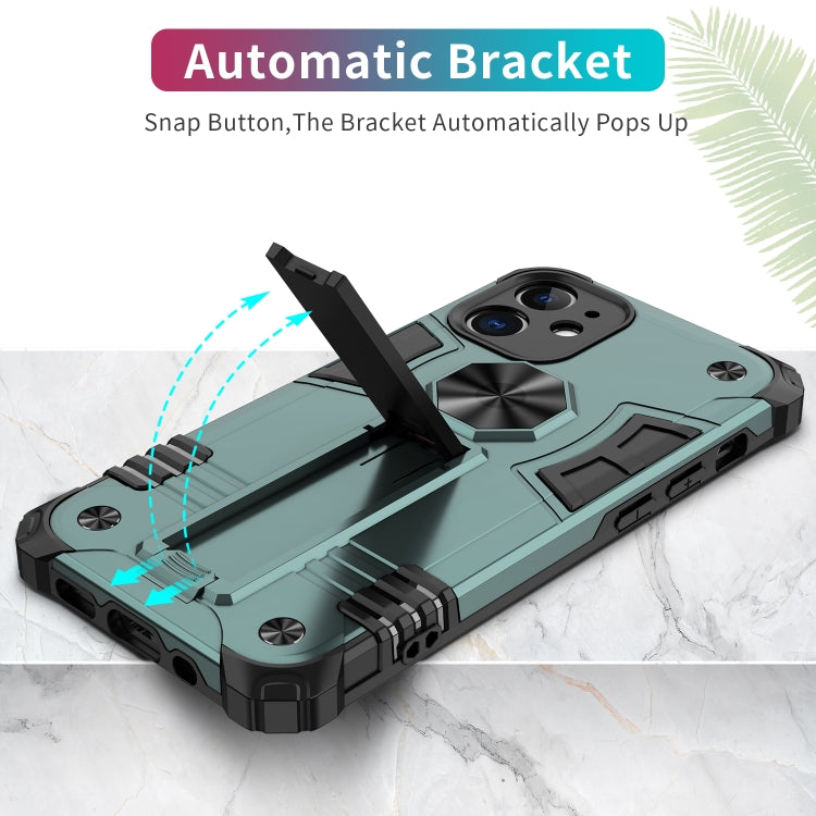 For iPhone 12 Shockproof TPU + PC Protective Case with Invisible Holder