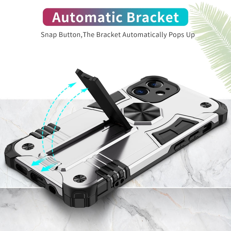 For iPhone 12 Shockproof TPU + PC Protective Case with Invisible Holder