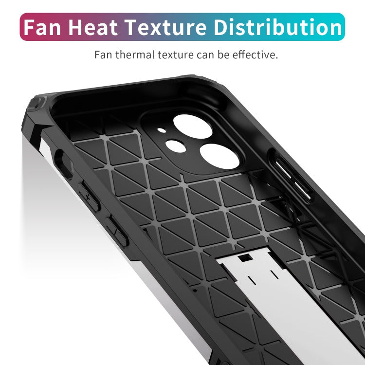 For iPhone 12 Shockproof TPU + PC Protective Case with Invisible Holder