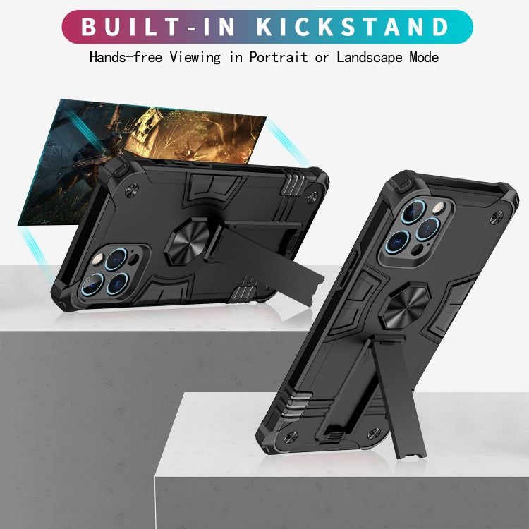 For iPhone 12 Pro Shockproof TPU + PC Protective Case with Invisible Holder