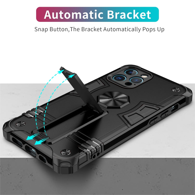 For iPhone 12 Pro Shockproof TPU + PC Protective Case with Invisible Holder