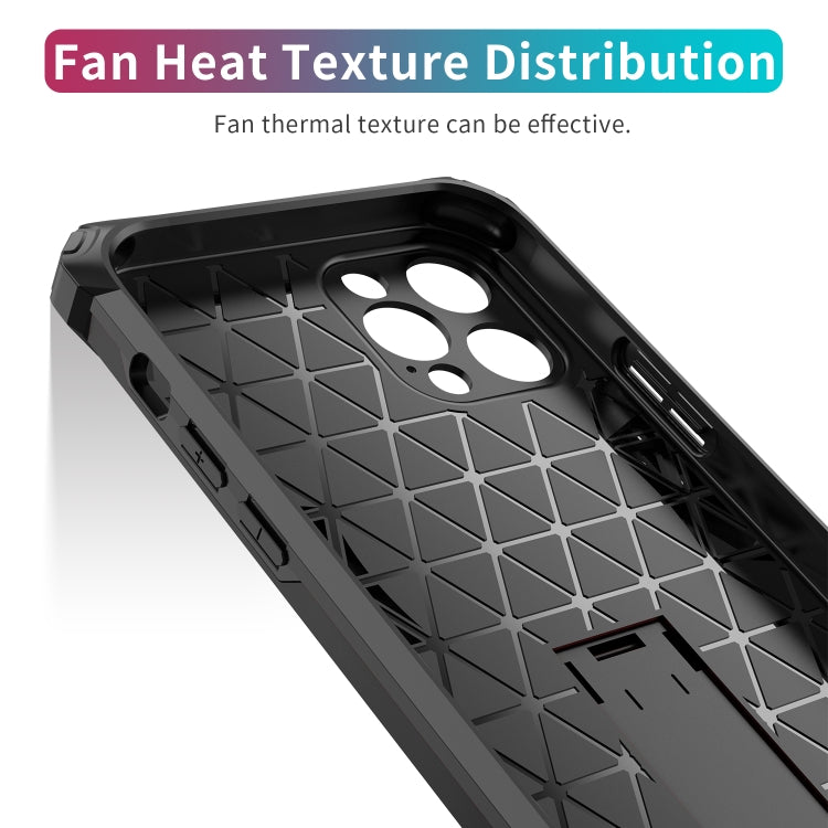 For iPhone 12 Pro Shockproof TPU + PC Protective Case with Invisible Holder
