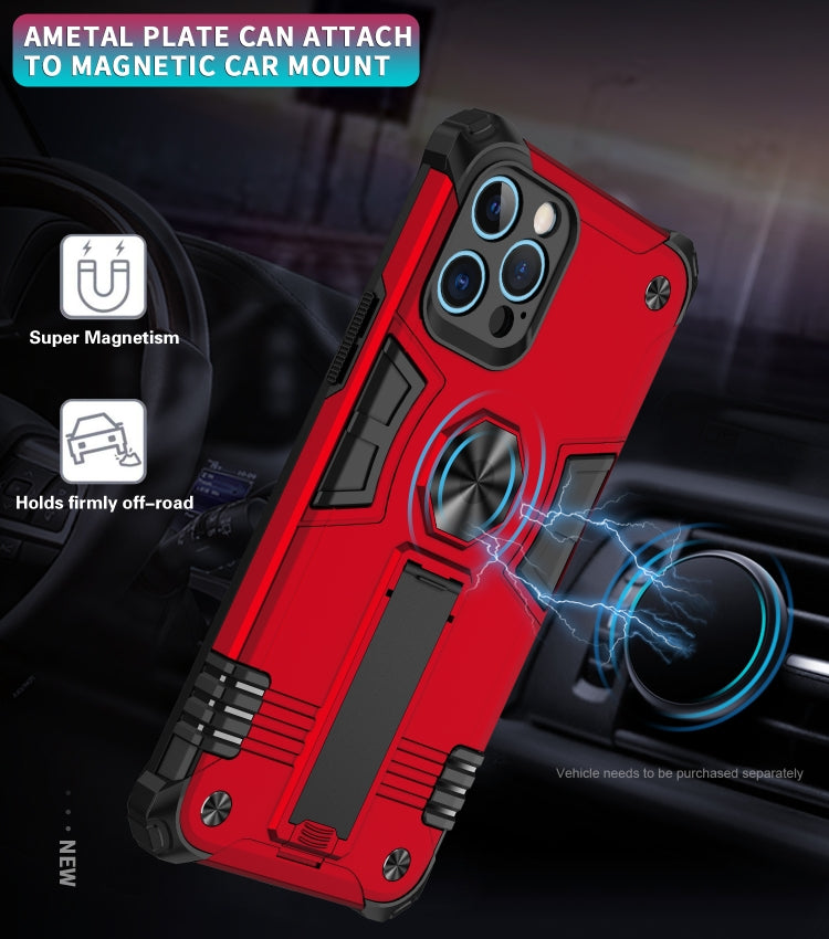 For iPhone 12 Pro Shockproof TPU + PC Protective Case with Invisible Holder