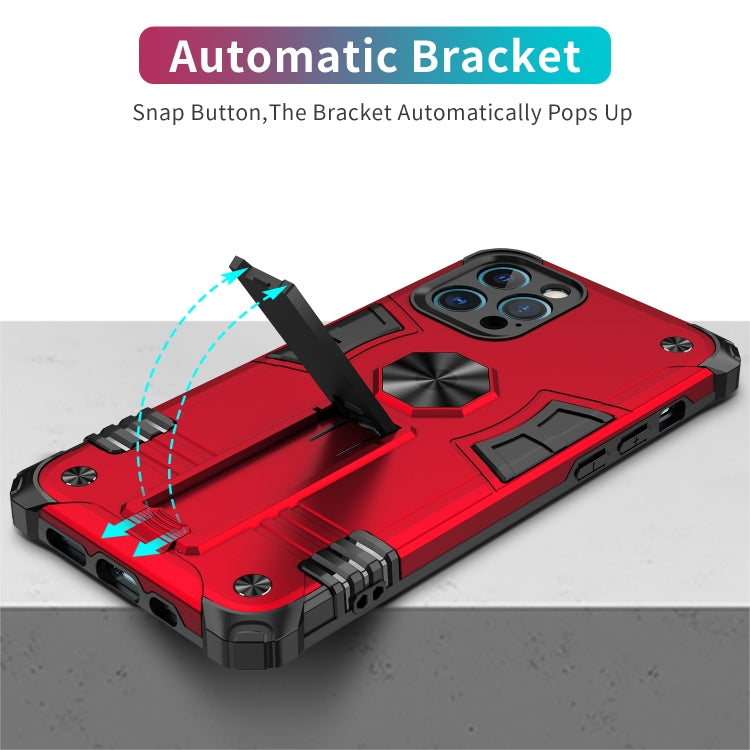 For iPhone 12 Pro Shockproof TPU + PC Protective Case with Invisible Holder
