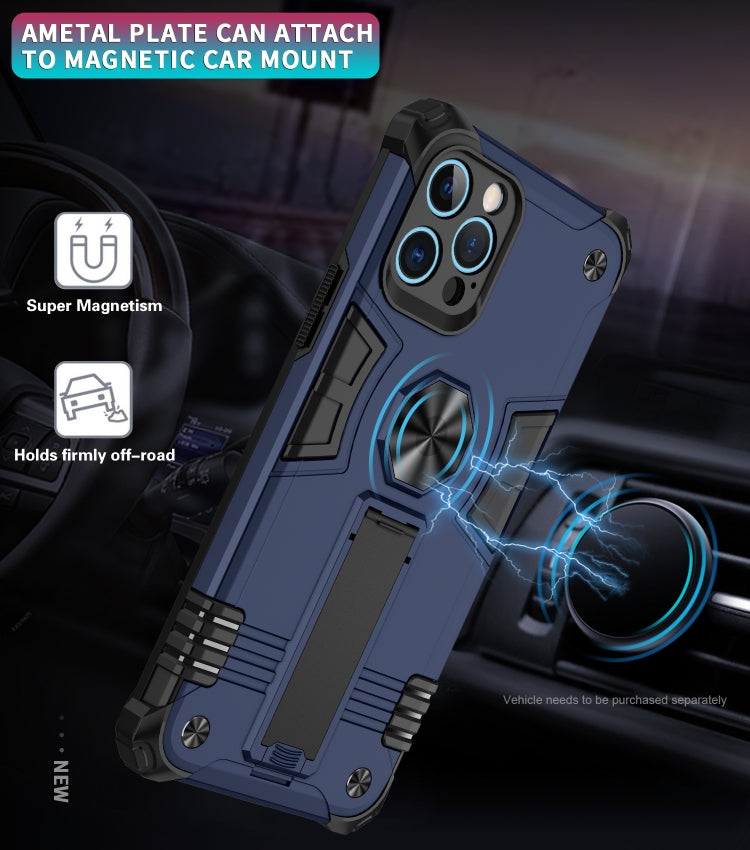 For iPhone 12 Pro Shockproof TPU + PC Protective Case with Invisible Holder