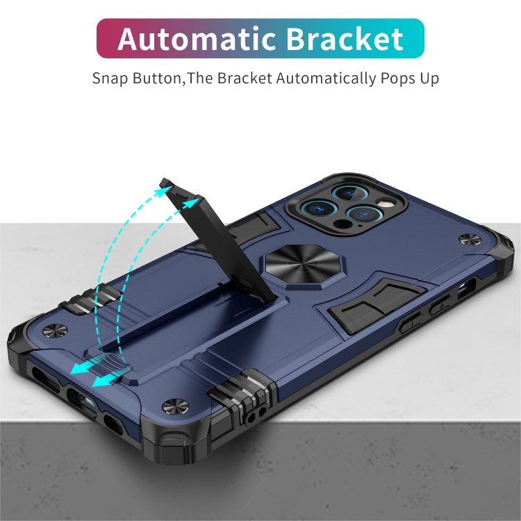 For iPhone 12 Pro Shockproof TPU + PC Protective Case with Invisible Holder