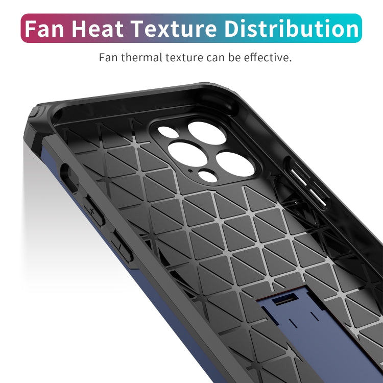 For iPhone 12 Pro Shockproof TPU + PC Protective Case with Invisible Holder