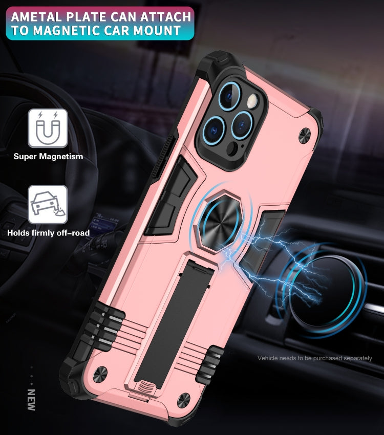 For iPhone 12 Pro Shockproof TPU + PC Protective Case with Invisible Holder