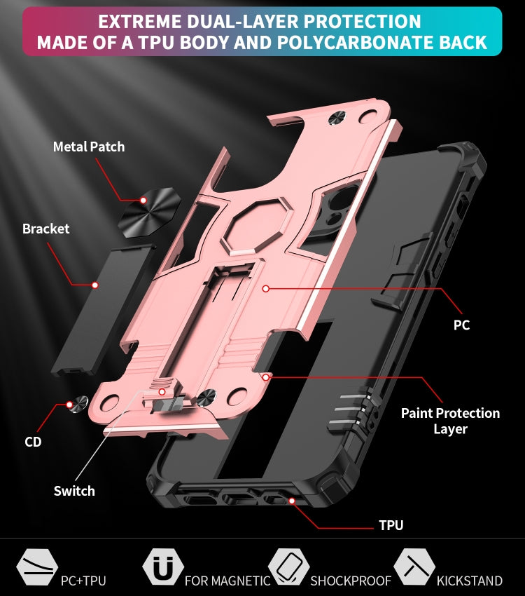 For iPhone 12 Pro Shockproof TPU + PC Protective Case with Invisible Holder
