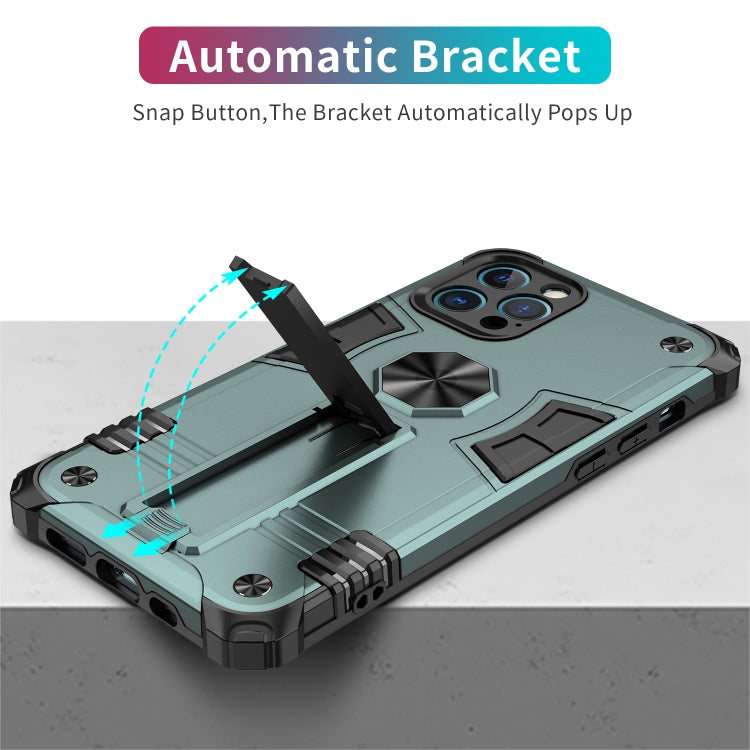 For iPhone 12 Pro Shockproof TPU + PC Protective Case with Invisible Holder
