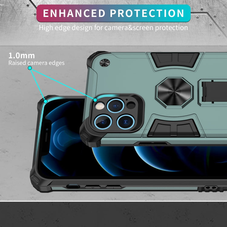 For iPhone 12 Pro Shockproof TPU + PC Protective Case with Invisible Holder