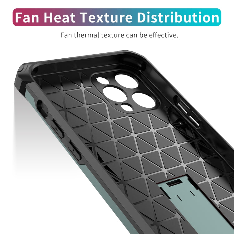 For iPhone 12 Pro Shockproof TPU + PC Protective Case with Invisible Holder