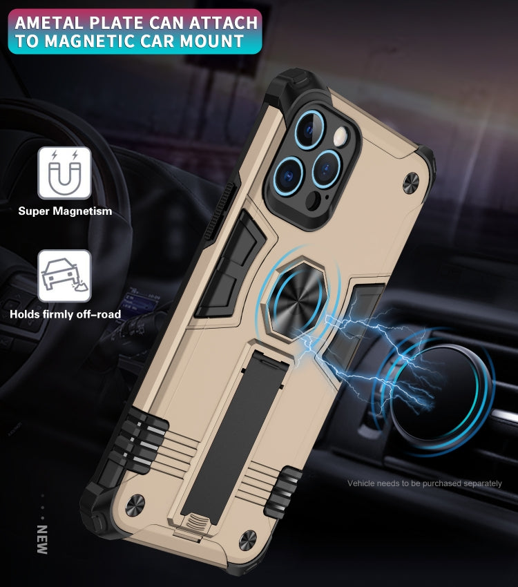 For iPhone 12 Pro Shockproof TPU + PC Protective Case with Invisible Holder