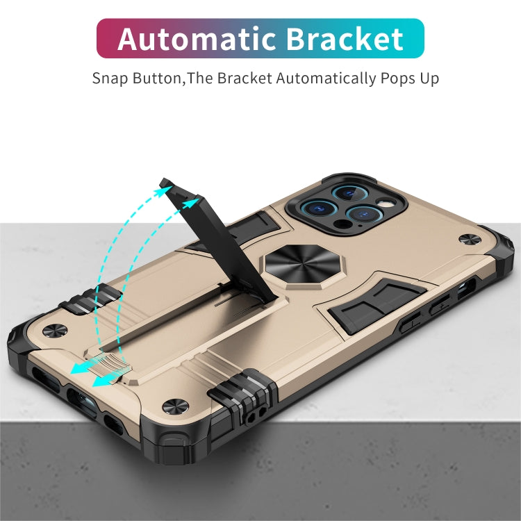 For iPhone 12 Pro Shockproof TPU + PC Protective Case with Invisible Holder