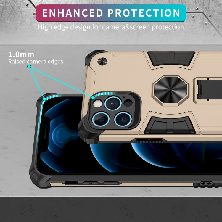 For iPhone 12 Pro Shockproof TPU + PC Protective Case with Invisible Holder