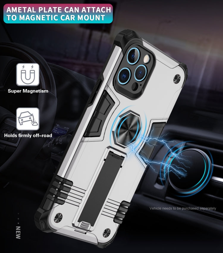 For iPhone 12 Pro Shockproof TPU + PC Protective Case with Invisible Holder