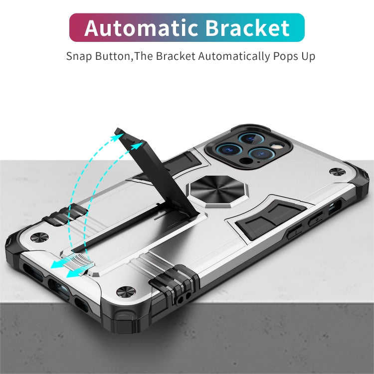 For iPhone 12 Pro Shockproof TPU + PC Protective Case with Invisible Holder