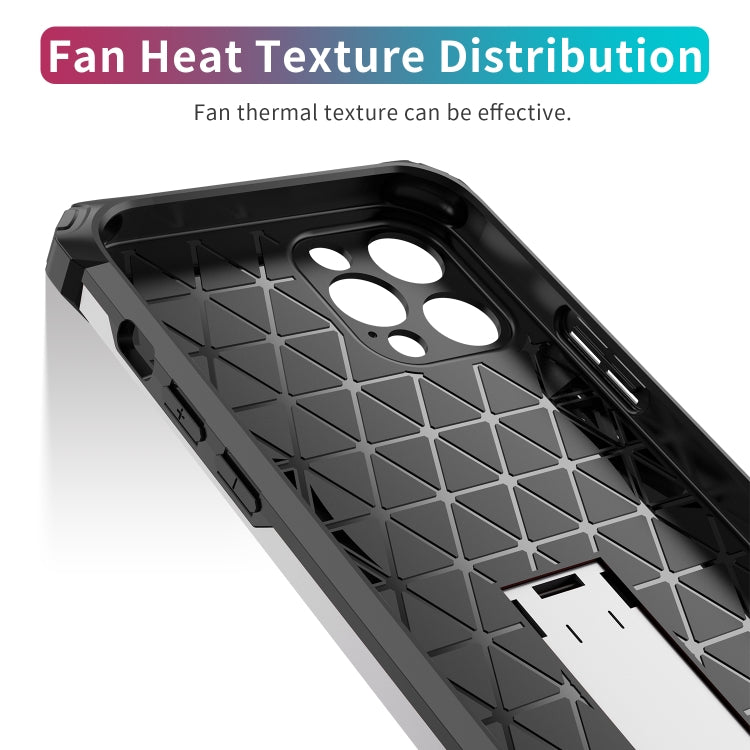 For iPhone 12 Pro Shockproof TPU + PC Protective Case with Invisible Holder