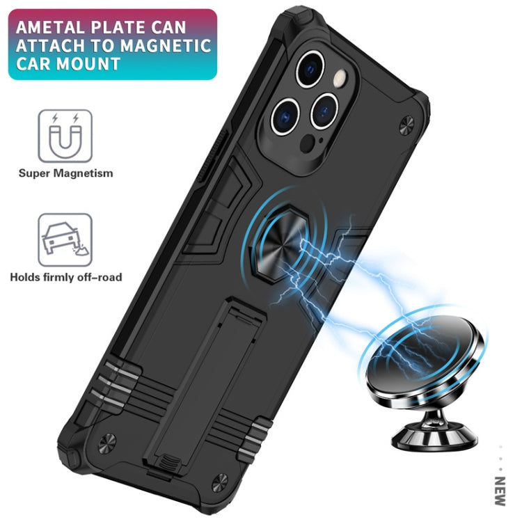For iPhone 12 Pro Max Shockproof TPU + PC Protective Case with Invisible Holder