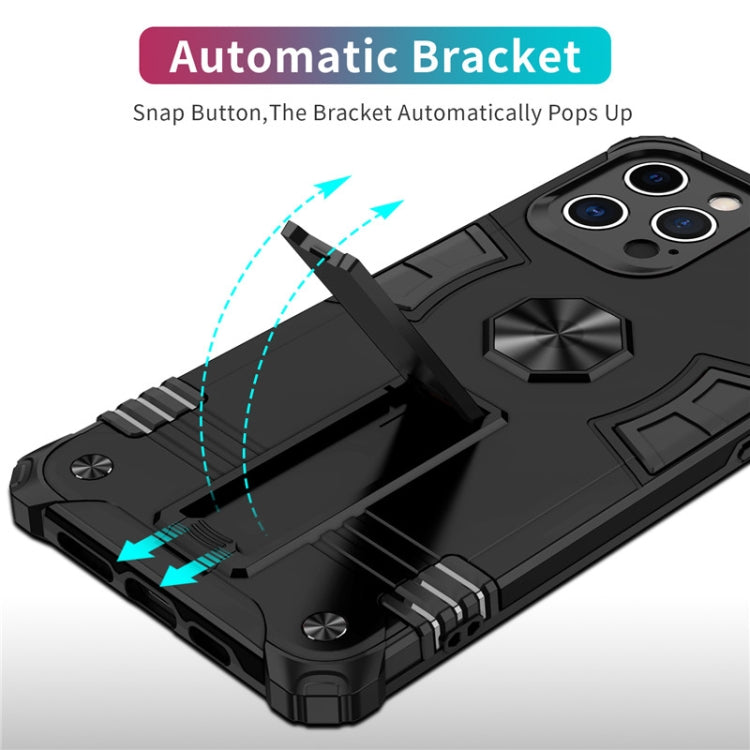 For iPhone 12 Pro Max Shockproof TPU + PC Protective Case with Invisible Holder