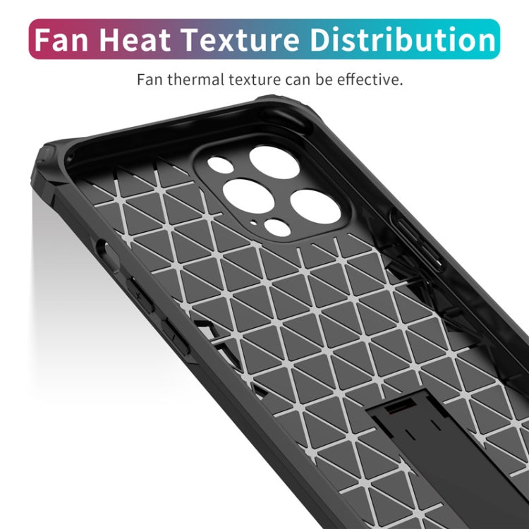 For iPhone 12 Pro Max Shockproof TPU + PC Protective Case with Invisible Holder