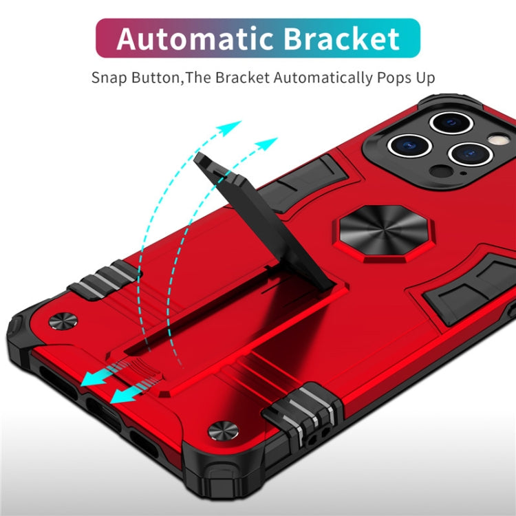 For iPhone 12 Pro Max Shockproof TPU + PC Protective Case with Invisible Holder
