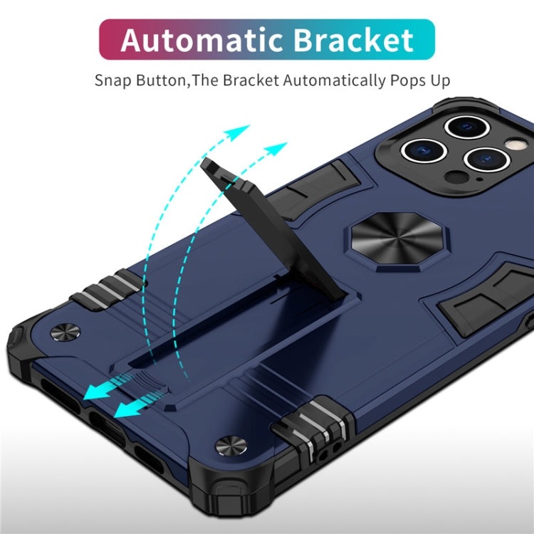 For iPhone 12 Pro Max Shockproof TPU + PC Protective Case with Invisible Holder
