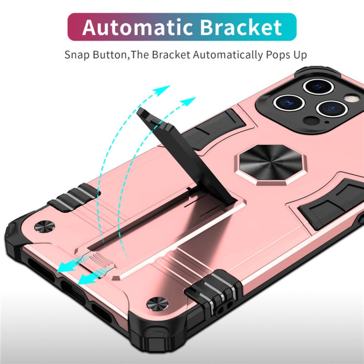 For iPhone 12 Pro Max Shockproof TPU + PC Protective Case with Invisible Holder