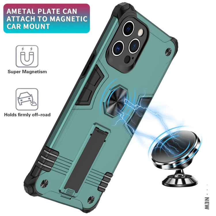 For iPhone 12 Pro Max Shockproof TPU + PC Protective Case with Invisible Holder