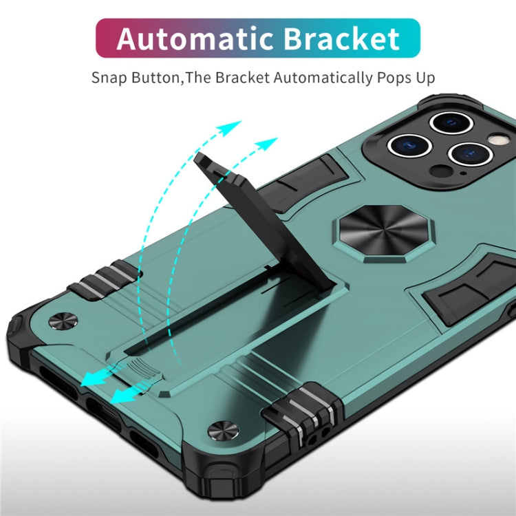 For iPhone 12 Pro Max Shockproof TPU + PC Protective Case with Invisible Holder