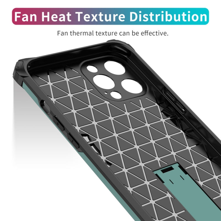 For iPhone 12 Pro Max Shockproof TPU + PC Protective Case with Invisible Holder