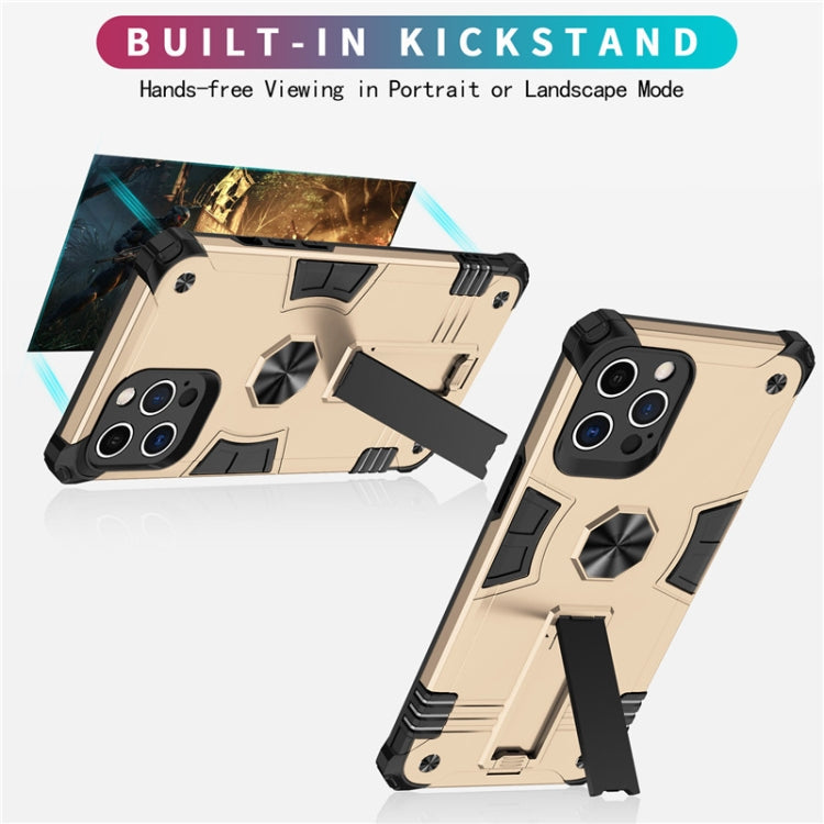 For iPhone 12 Pro Max Shockproof TPU + PC Protective Case with Invisible Holder