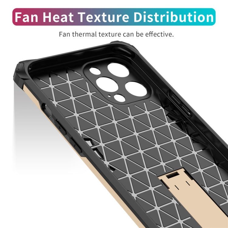 For iPhone 12 Pro Max Shockproof TPU + PC Protective Case with Invisible Holder