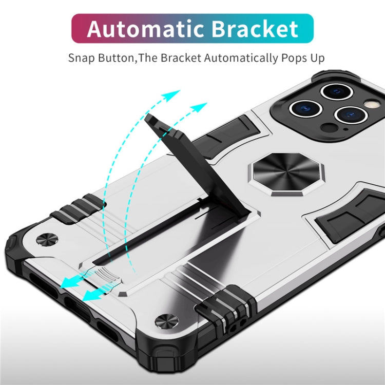 For iPhone 12 Pro Max Shockproof TPU + PC Protective Case with Invisible Holder