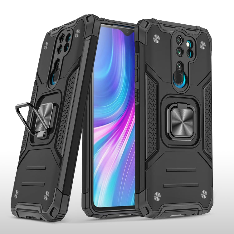 For Xiaomi Redmi Note 8 Pro Magnetic Armor Shockproof TPU + PC Case with Metal Ring Holder