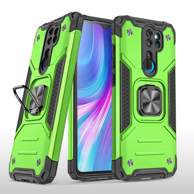 For Xiaomi Redmi Note 8 Pro Magnetic Armor Shockproof TPU + PC Case with Metal Ring Holder